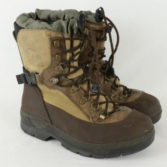 Sorel Conquest Men's Size 7 Brown Leather Waterproof Insulated Winter Boots - Picture 1 of 10